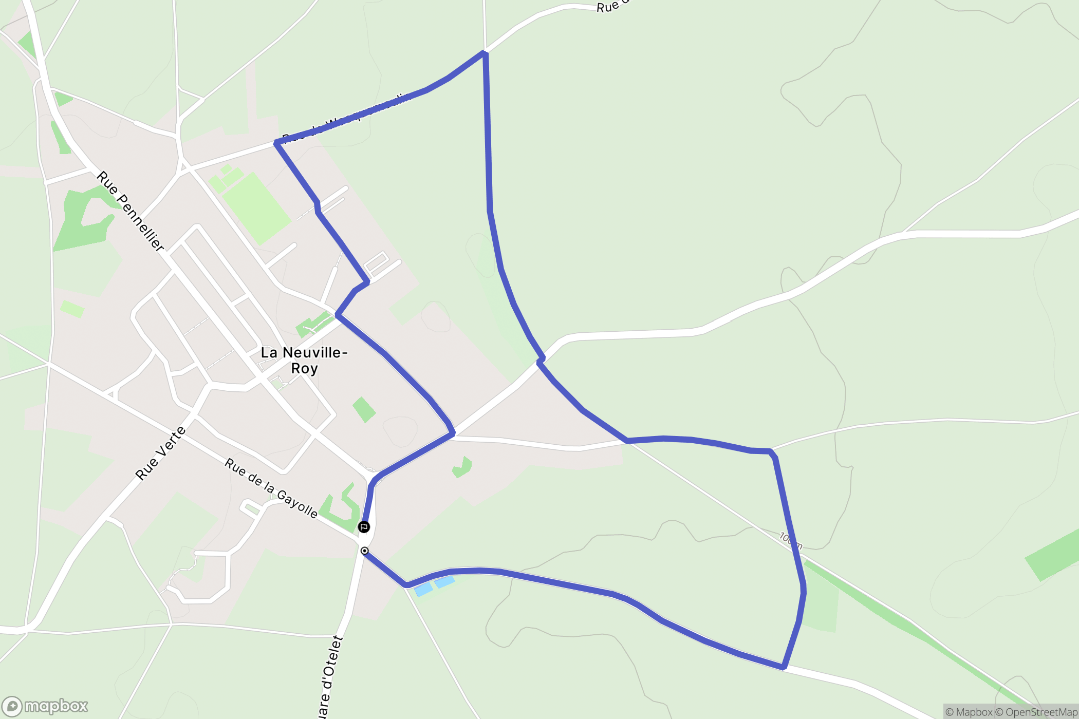 La Neuville-Roy : carte du parcours de randonnée - France