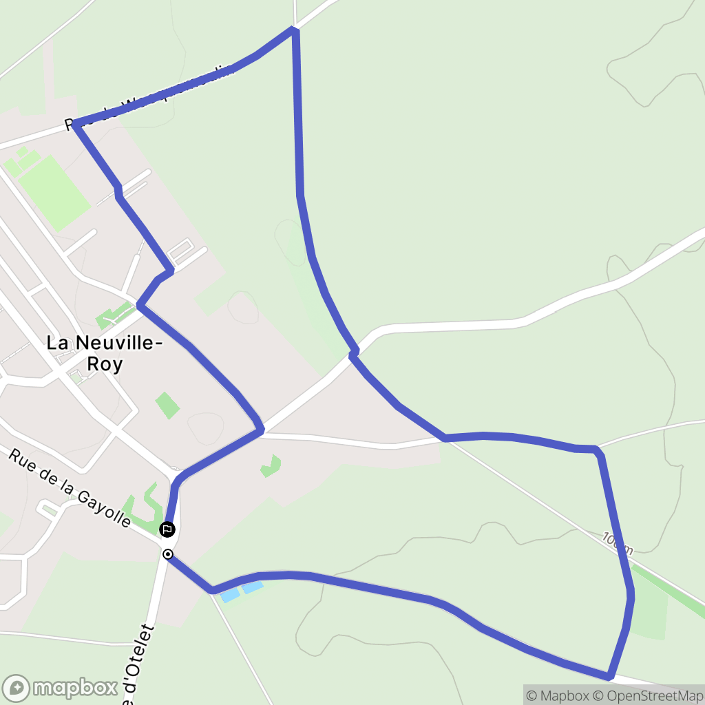 La Neuville-Roy : carte du parcours de randonnée - France