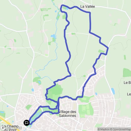 Pacé : carte du parcours de randonnée - France