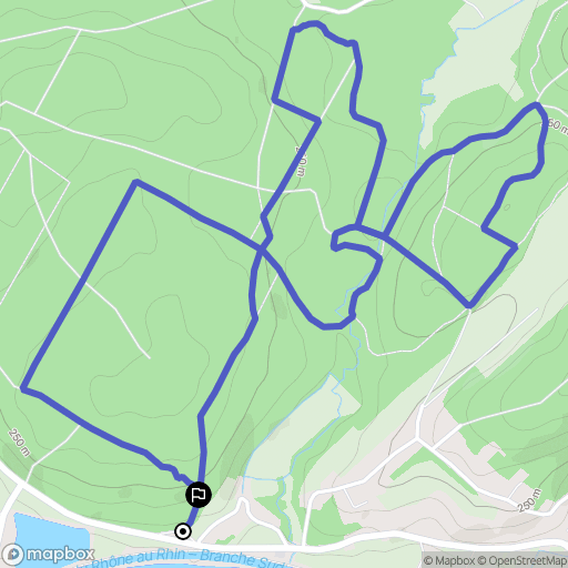 Osselle-Routelle : carte du parcours de randonnée - France