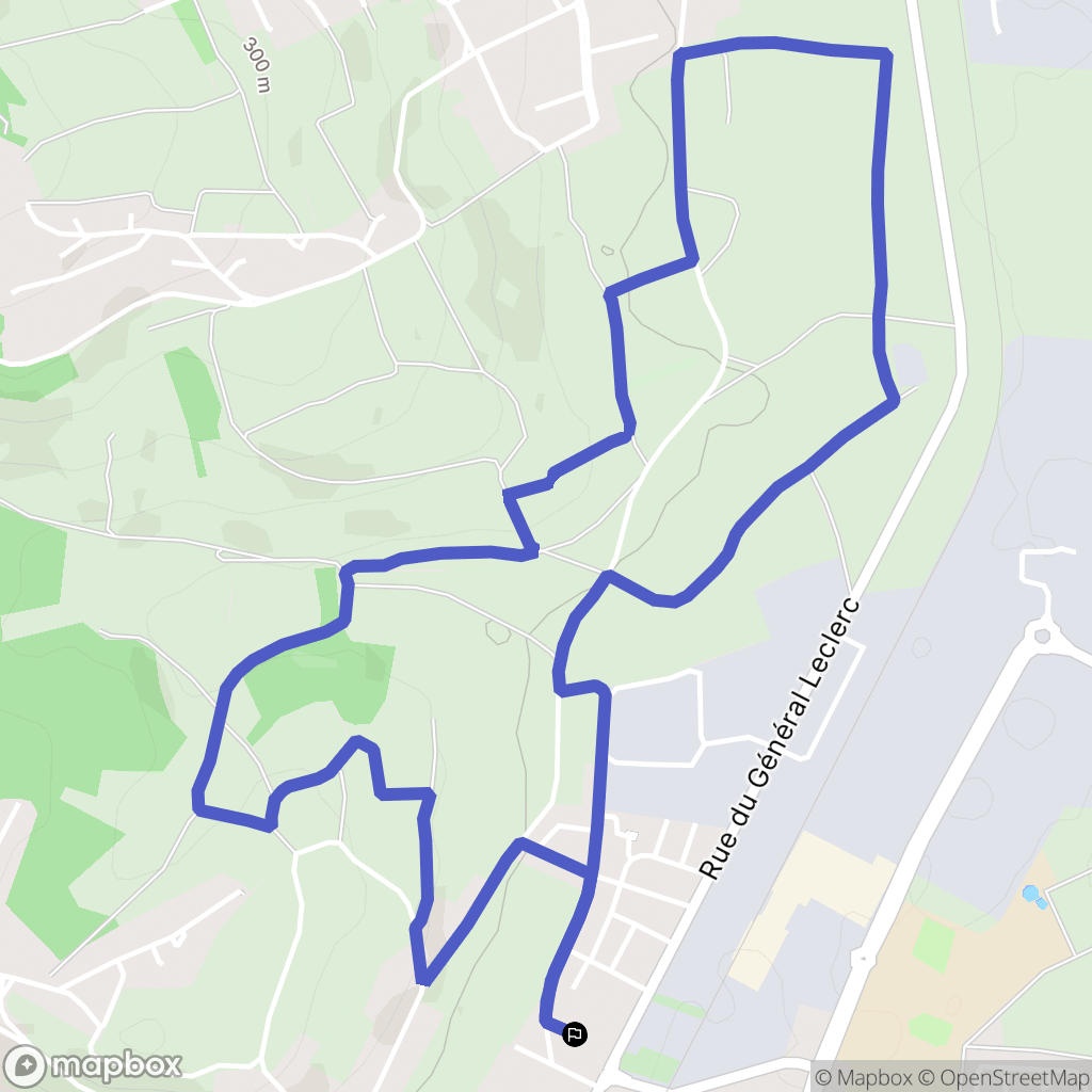 Obernai : carte du parcours de randonnée - France