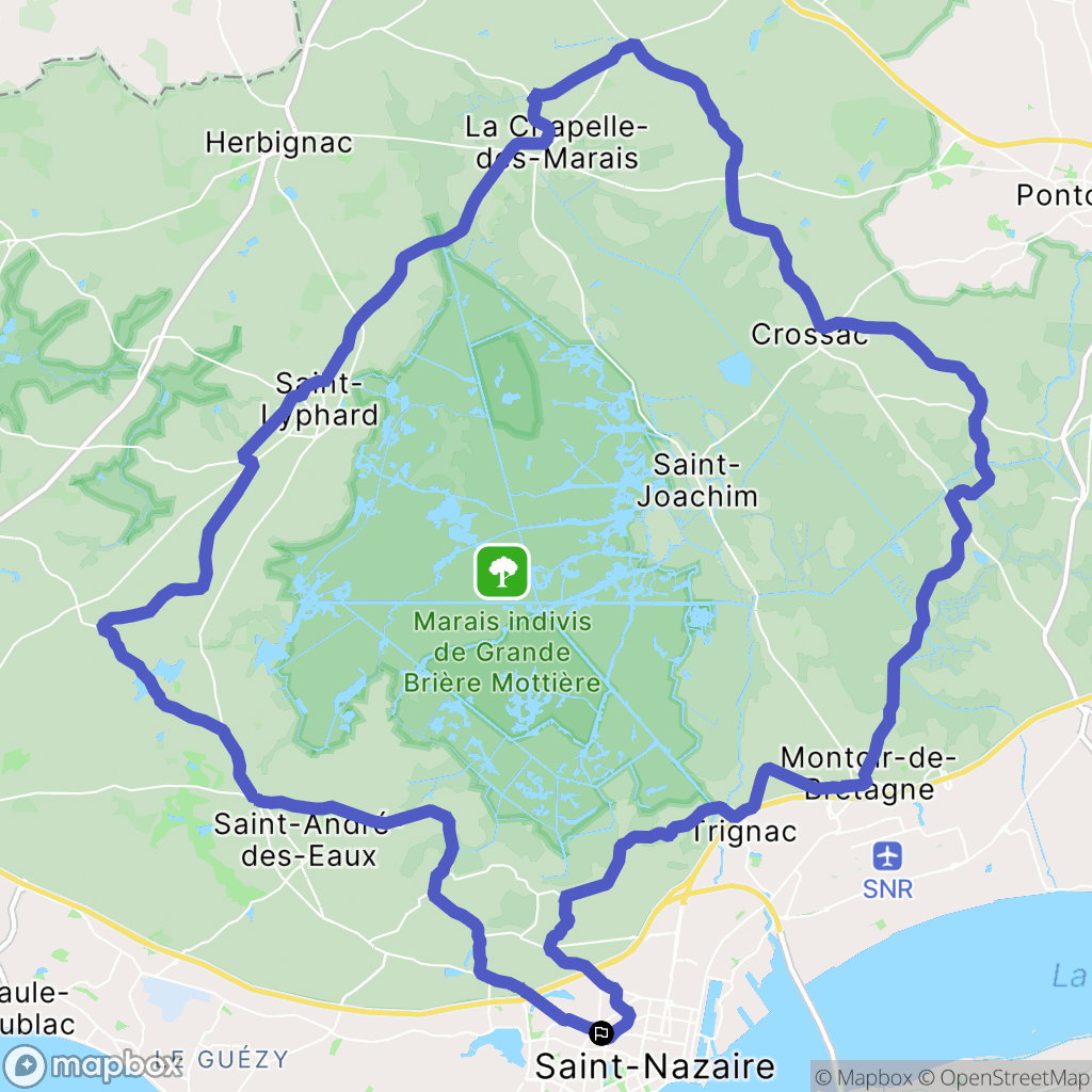 Saint-Nazaire : carte du parcours de randonnée - France