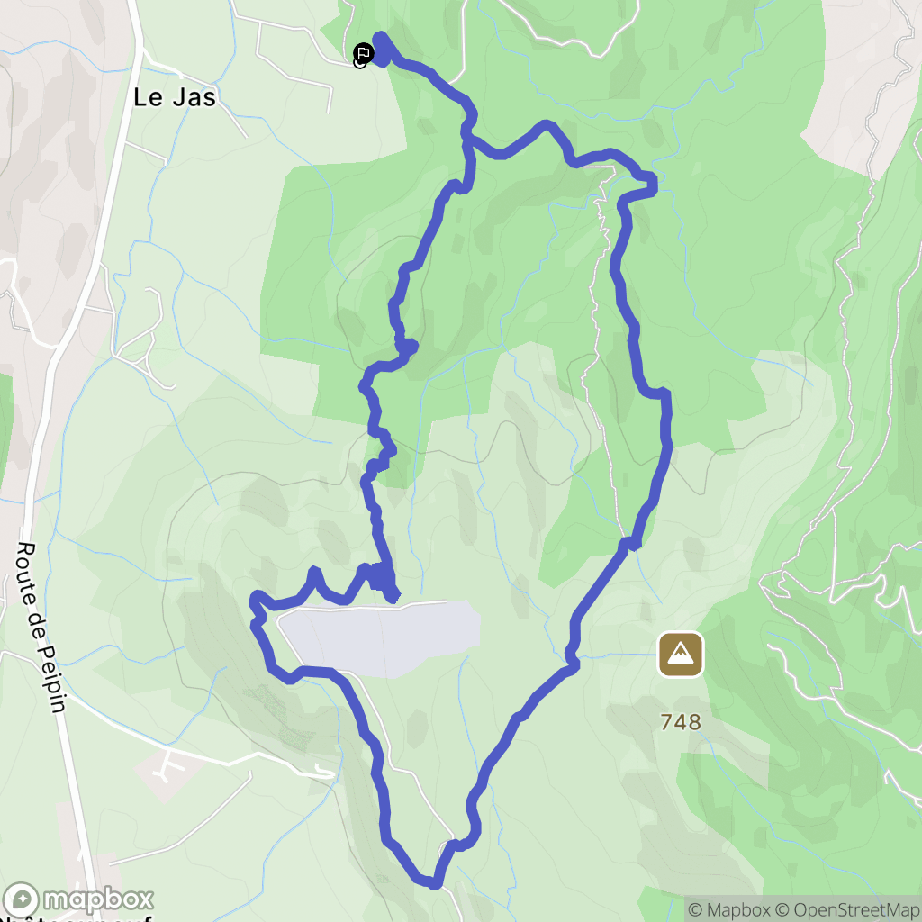 Aubignosc : carte du parcours de randonnée - France