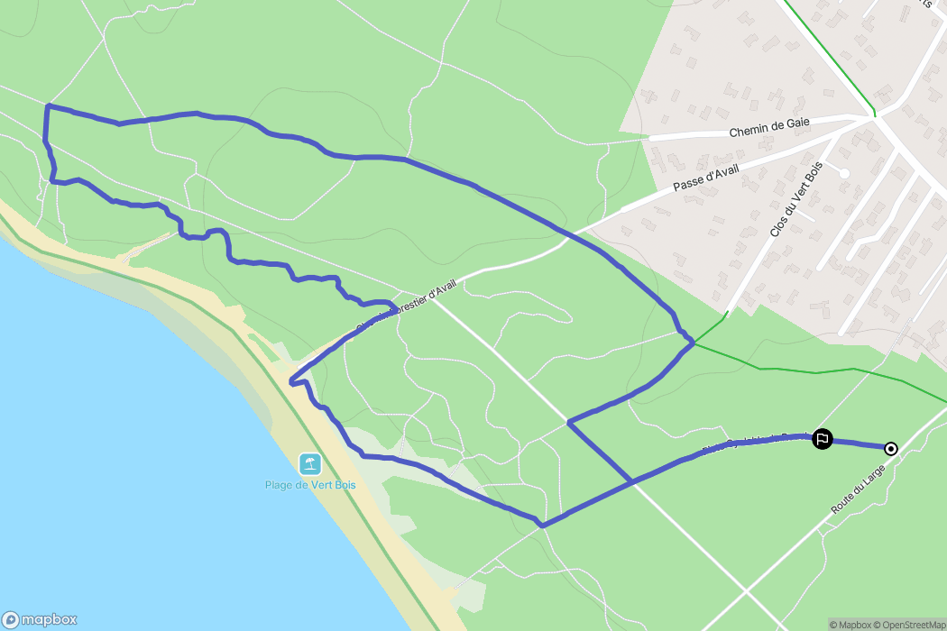 Dolus-d'Oléron : carte du parcours de randonnée - France