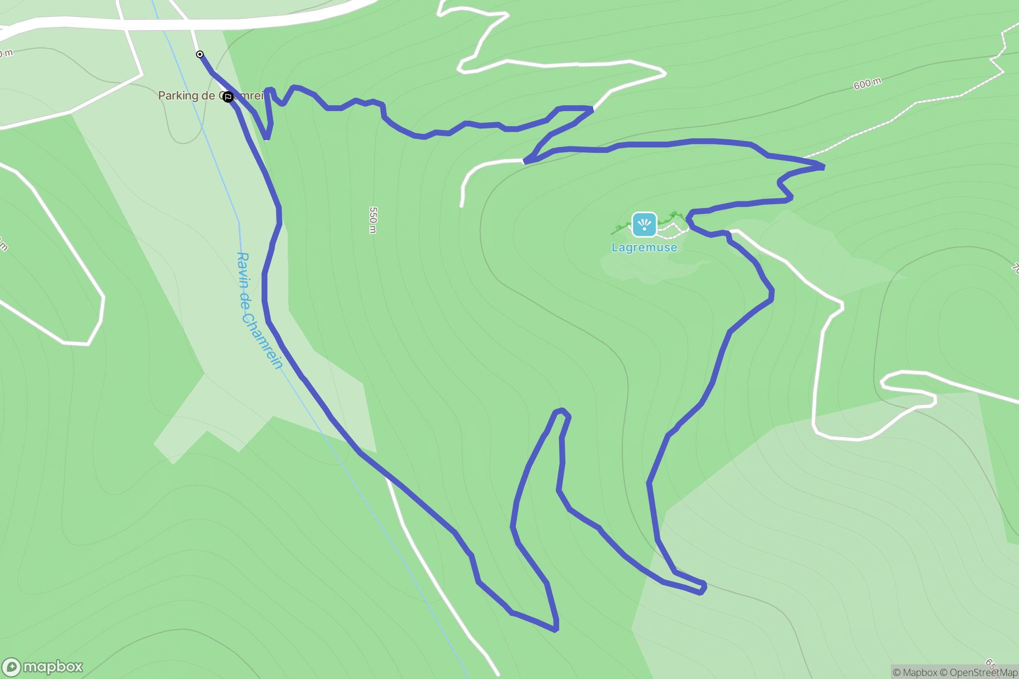 Le Chaffaut-Saint-Jurson : carte du parcours de randonnée - France
