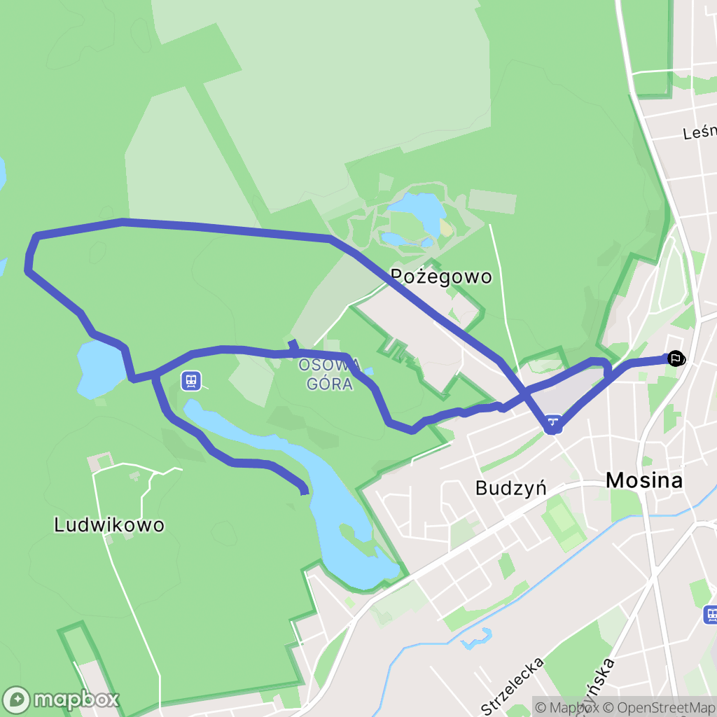 Mosina: mapa trasy - Poland