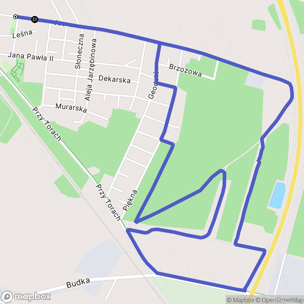 Baranów: mapa trasy - Poland
