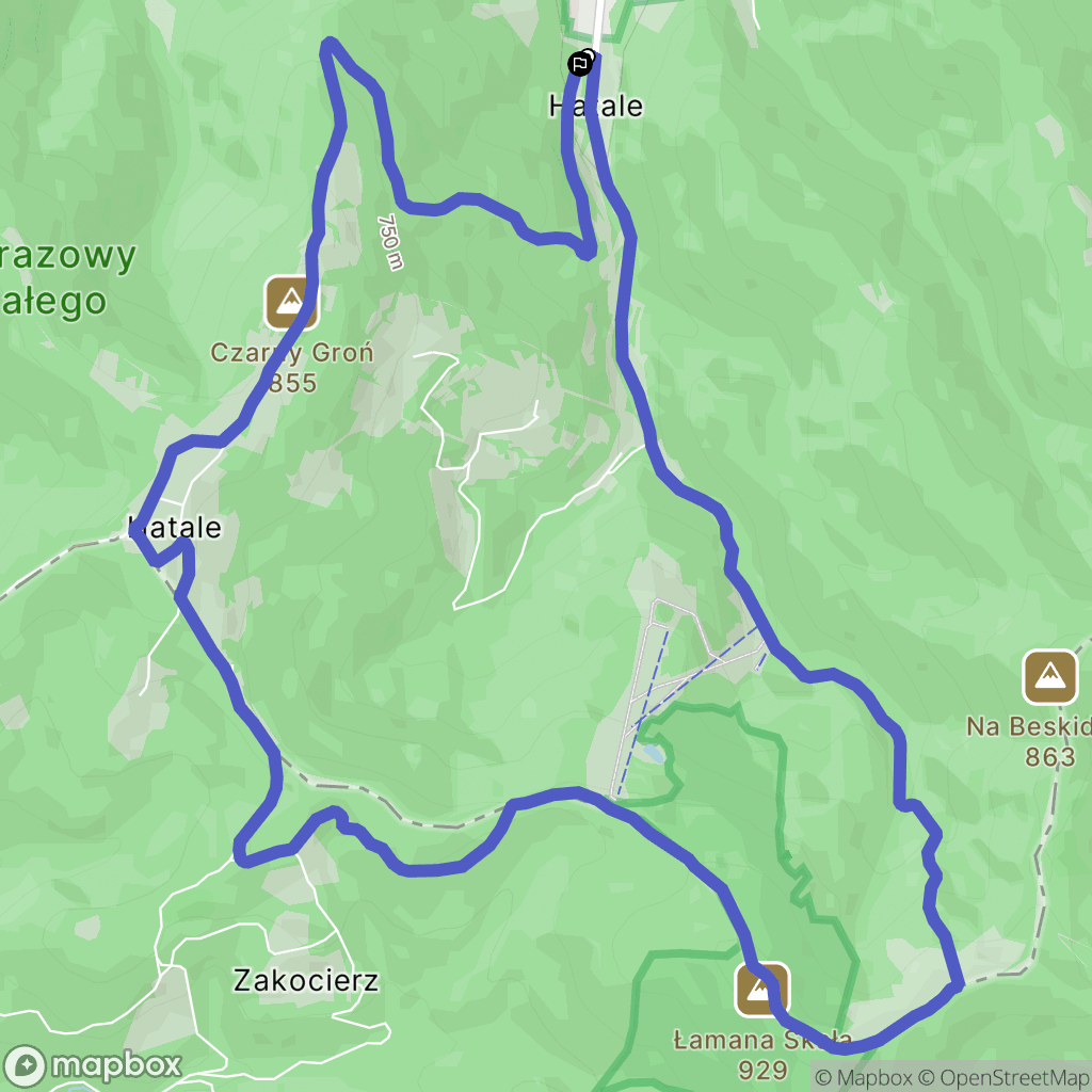 Rzyki: mapa trasy - Poland