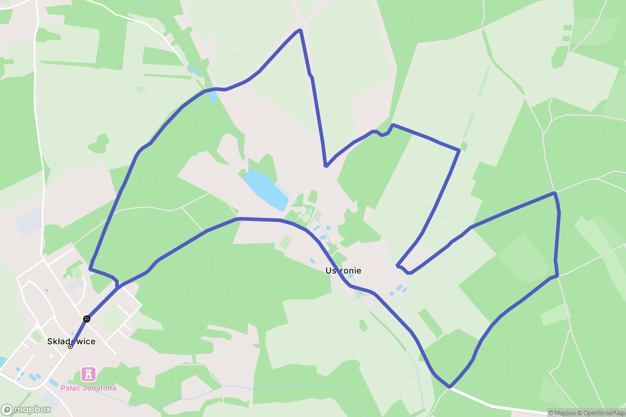 Składowice: mapa trasy - Poland