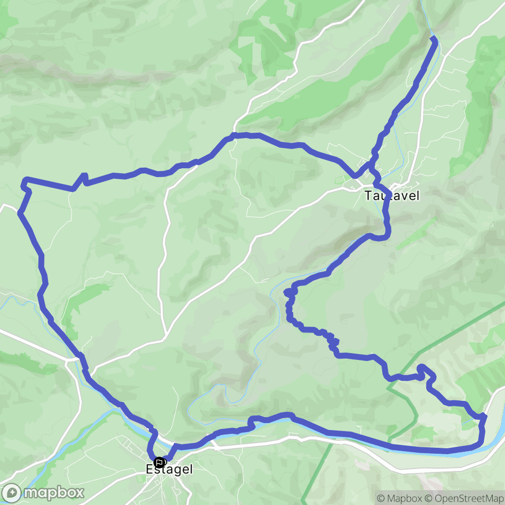 Estagel : carte du parcours de randonnée - France