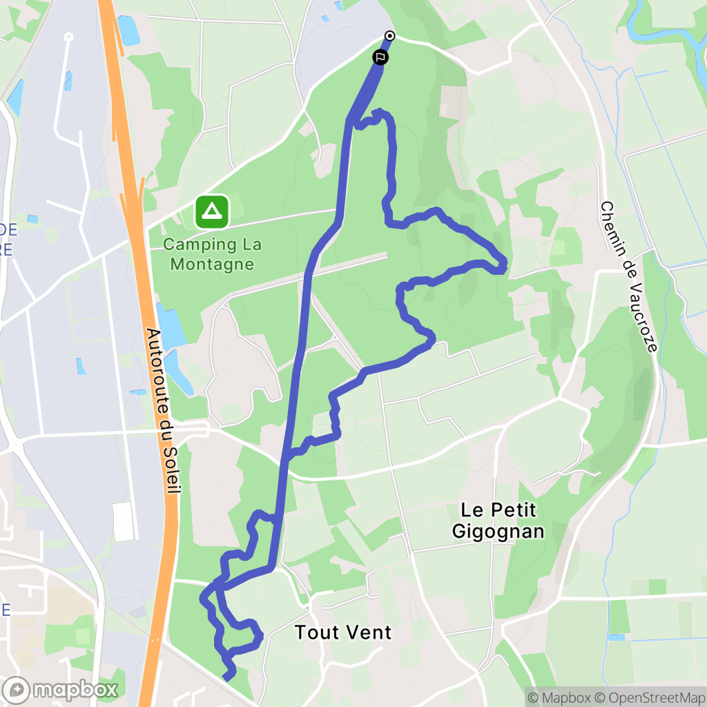 Sorgues : carte du parcours de randonnée - France