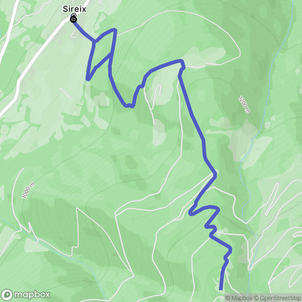 Sireix : carte du parcours de randonnée - France