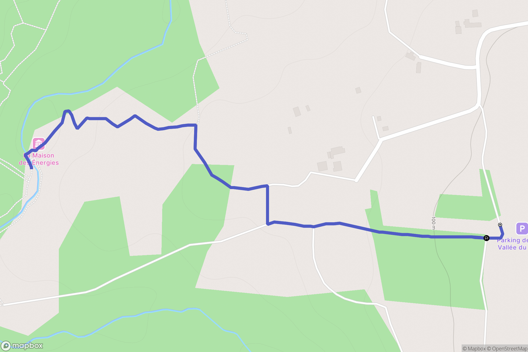 Lassy : carte du parcours de randonnée - France