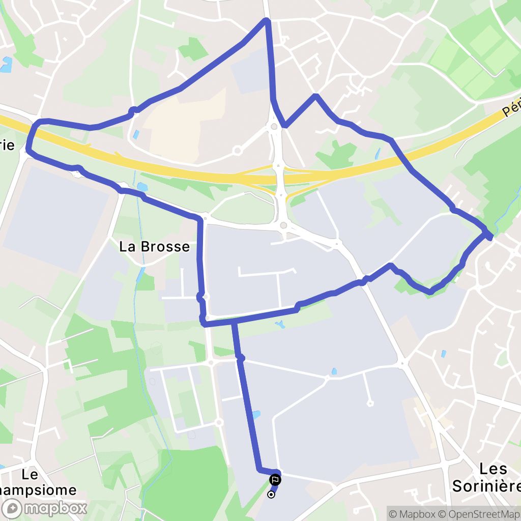 Les Sorinières : carte du parcours de randonnée - France