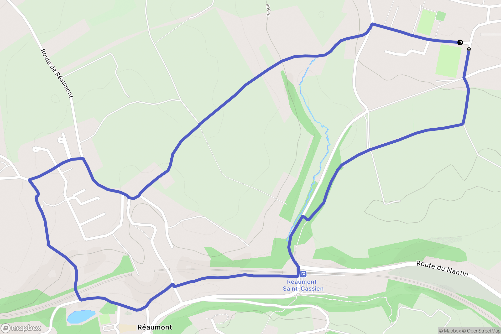 La Murette : carte du parcours de randonnée - France