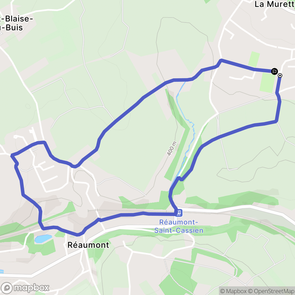 La Murette : carte du parcours de randonnée - France
