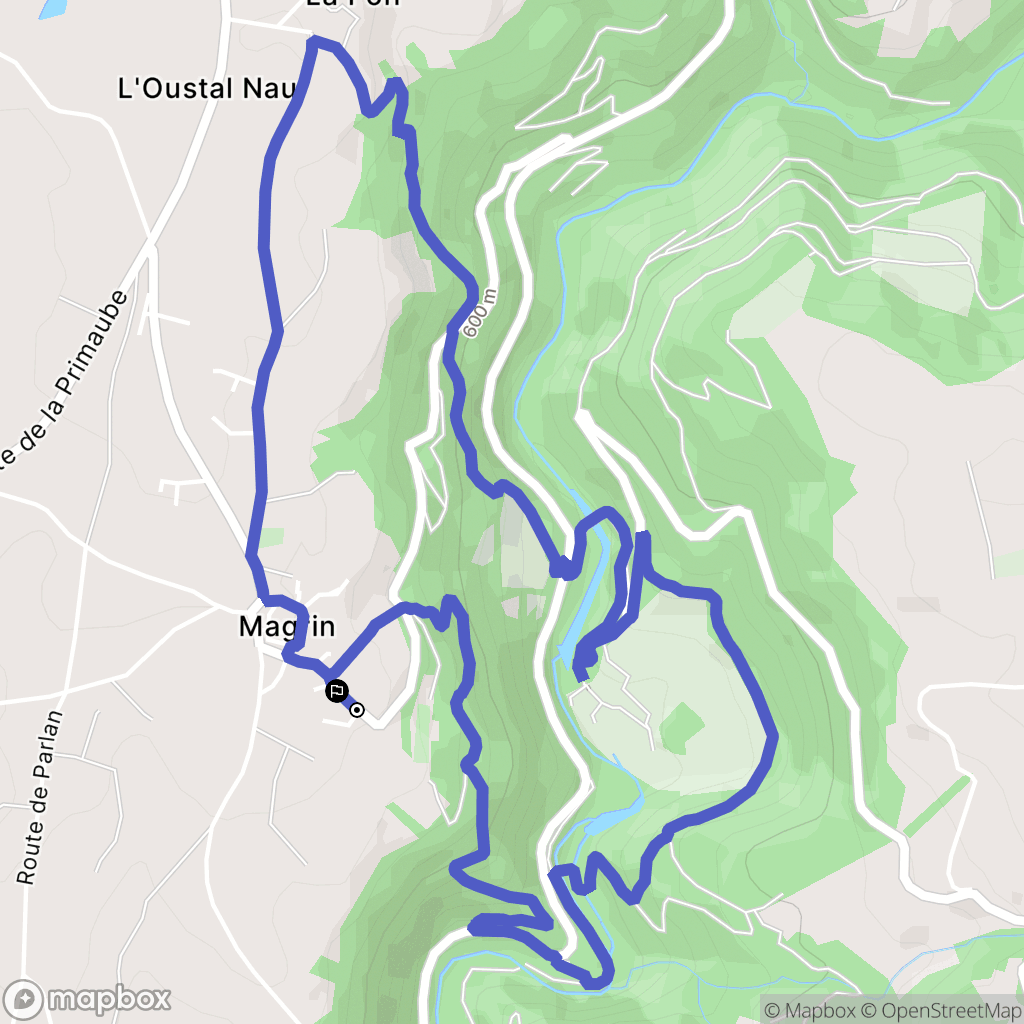Calmont : carte du parcours de randonnée - France
