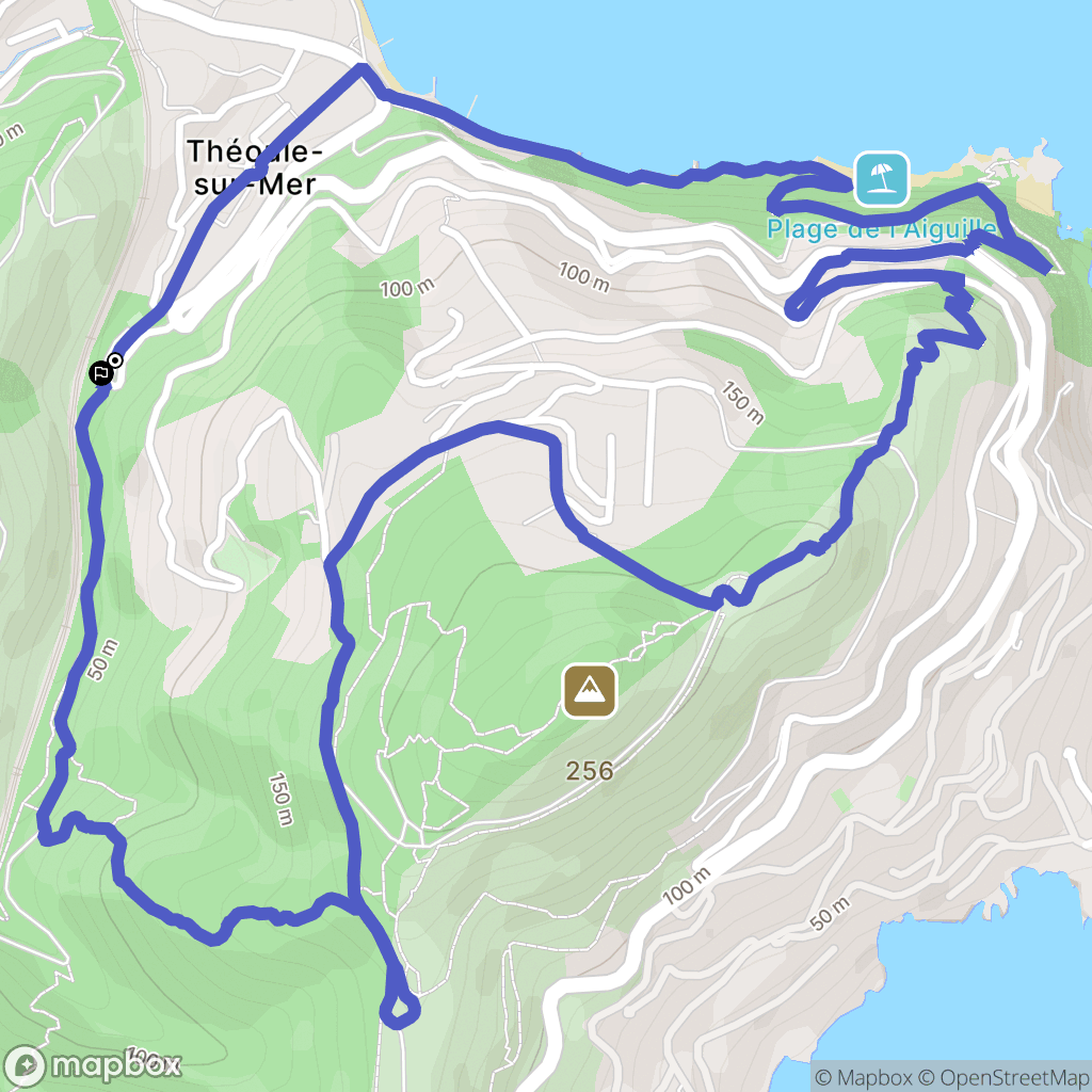 Théoule-sur-Mer : carte du parcours de randonnée - France