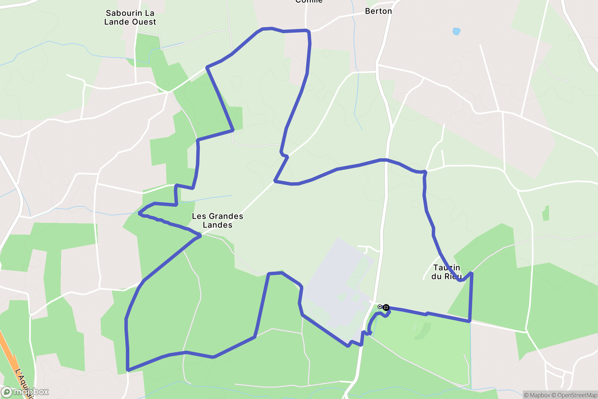 Cubnezais : carte du parcours de randonnée - France
