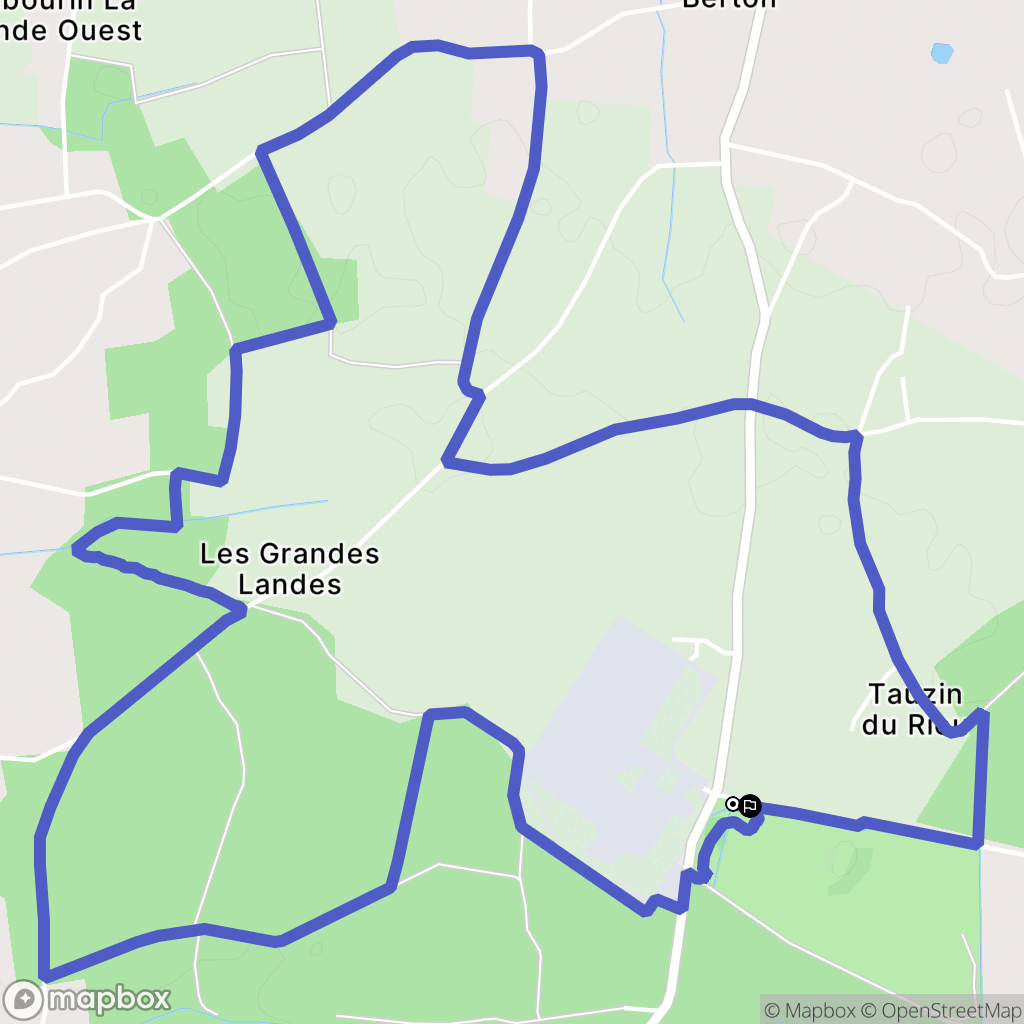 Cubnezais : carte du parcours de randonnée - France