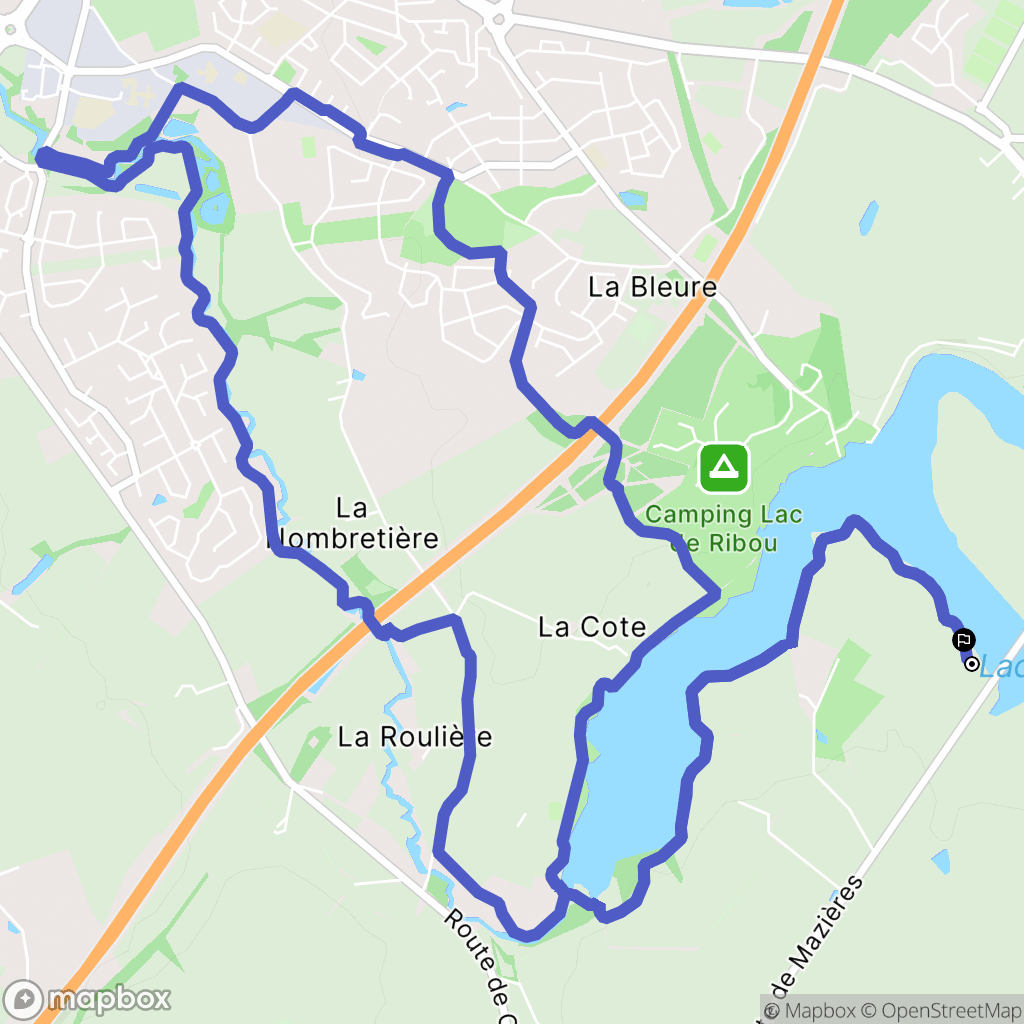 La Tessoualle : carte du parcours de randonnée - France