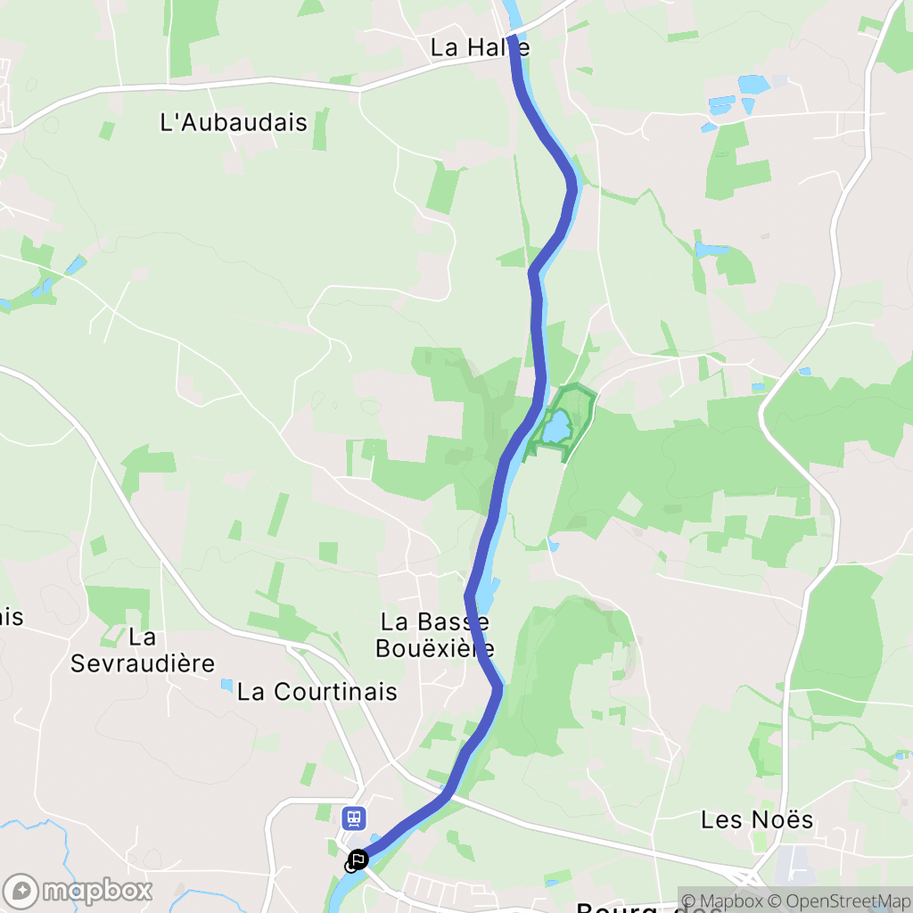Guichen : carte du parcours de randonnée - France