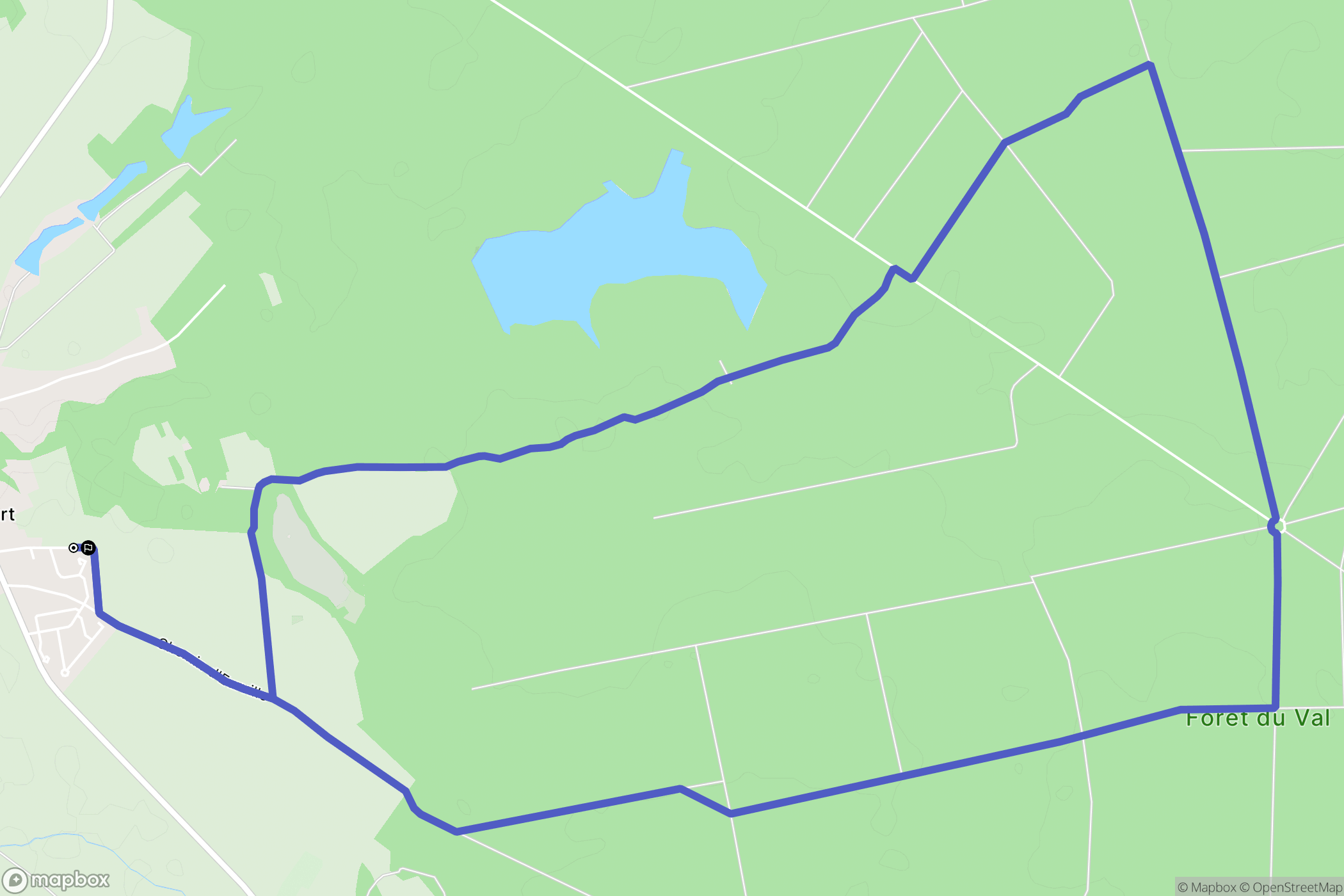 Humbécourt : carte du parcours de randonnée - France