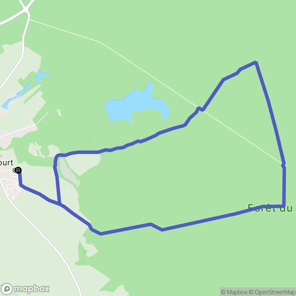 Humbécourt : carte du parcours de randonnée - France