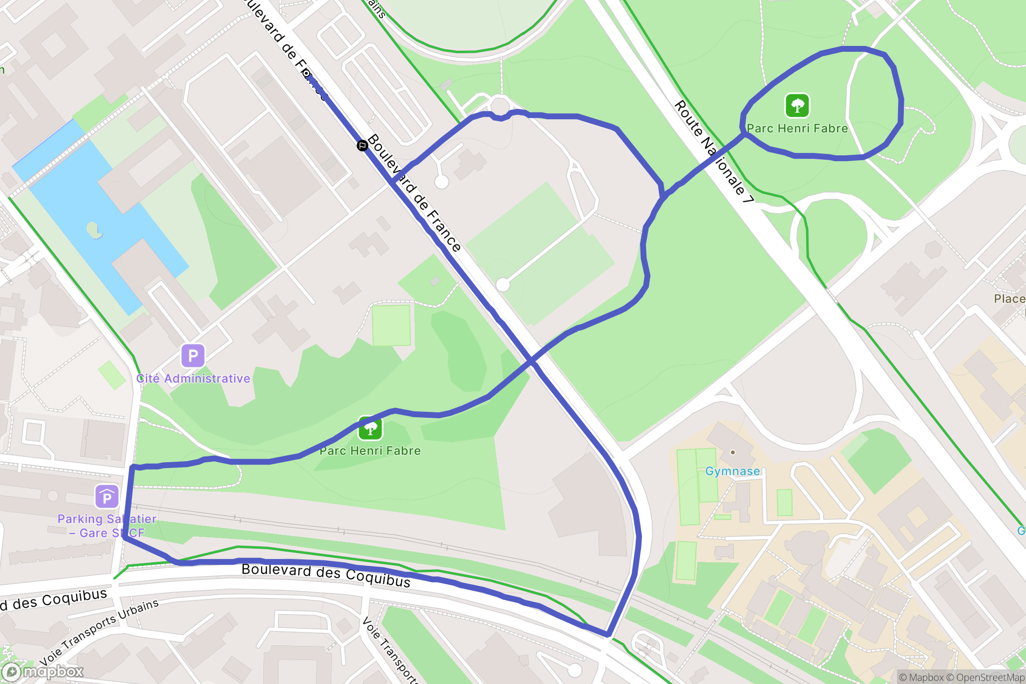 Évry-Courcouronnes : carte du parcours de randonnée - France
