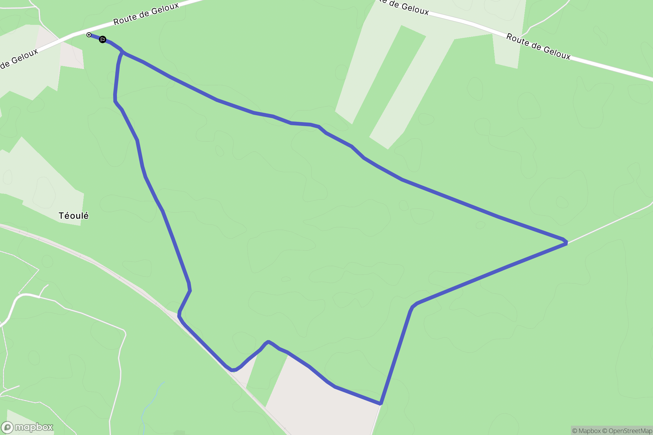 Ygos-Saint-Saturnin : carte du parcours de randonnée - France