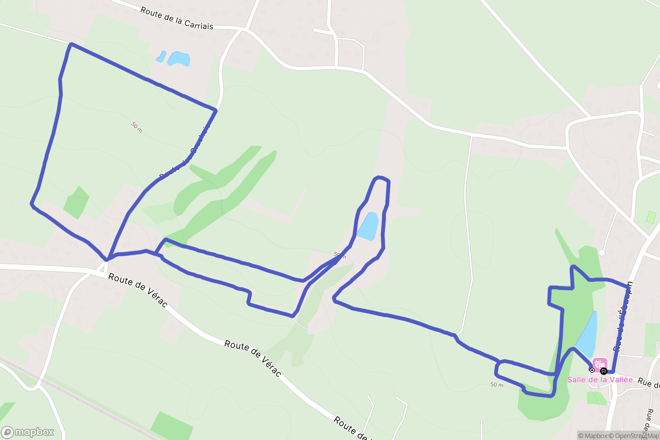 La Chapelle-Launay : carte du parcours de randonnée - France