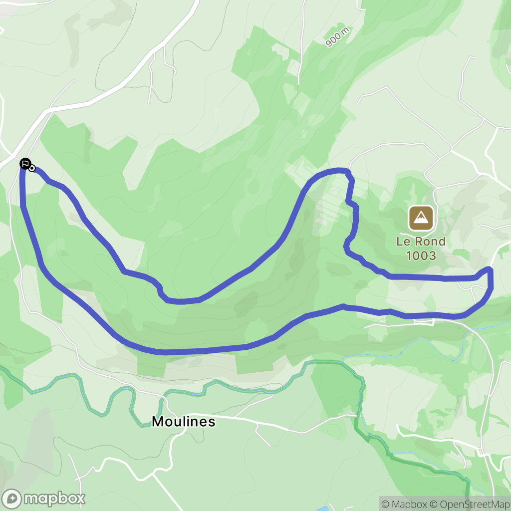 Lantriac : carte du parcours de randonnée - France
