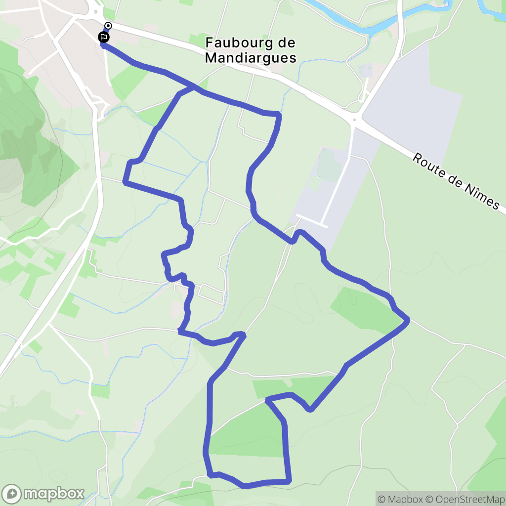 Saint-Hippolyte-du-Fort : carte du parcours de randonnée - France