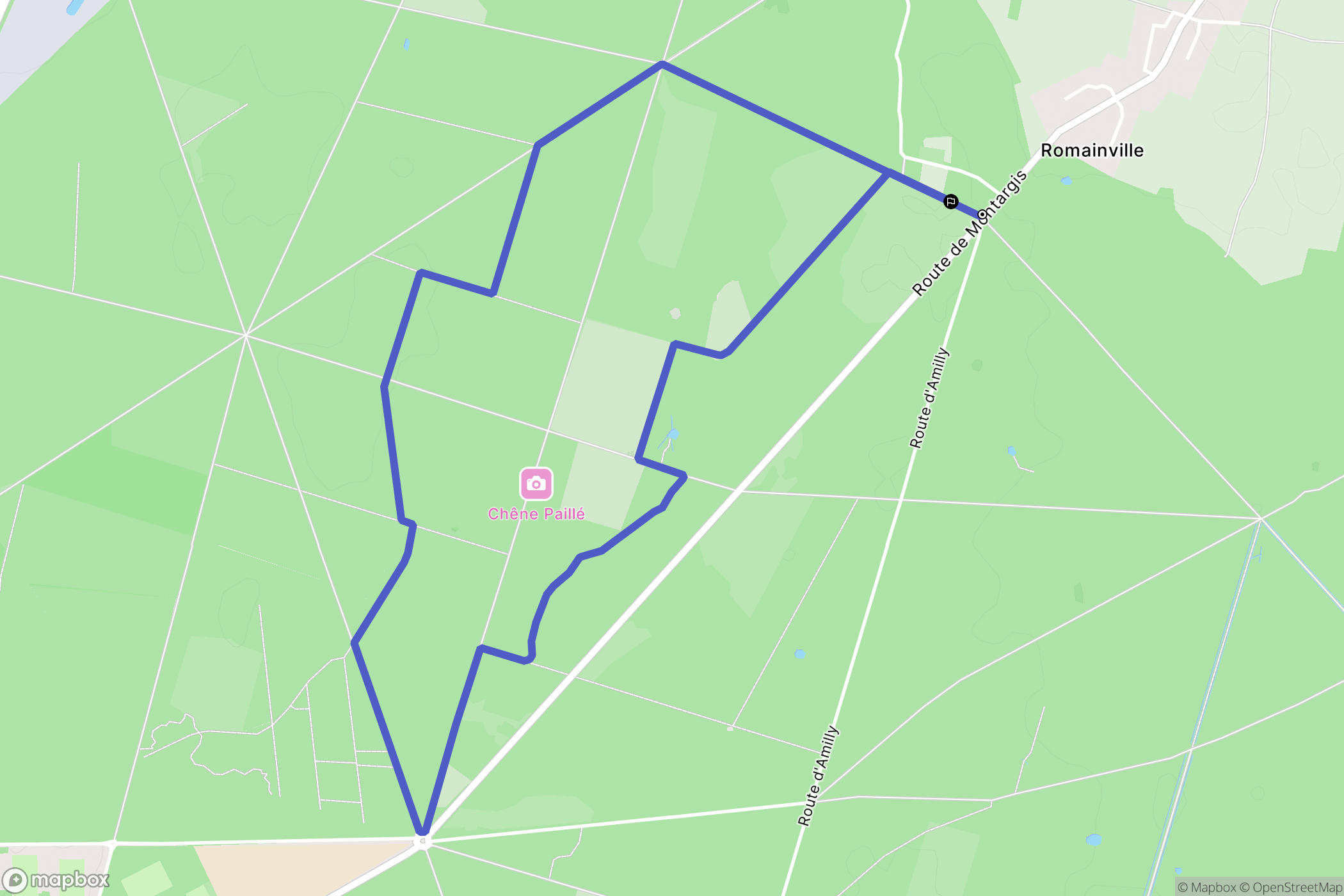 Paucourt : carte du parcours de randonnée - France
