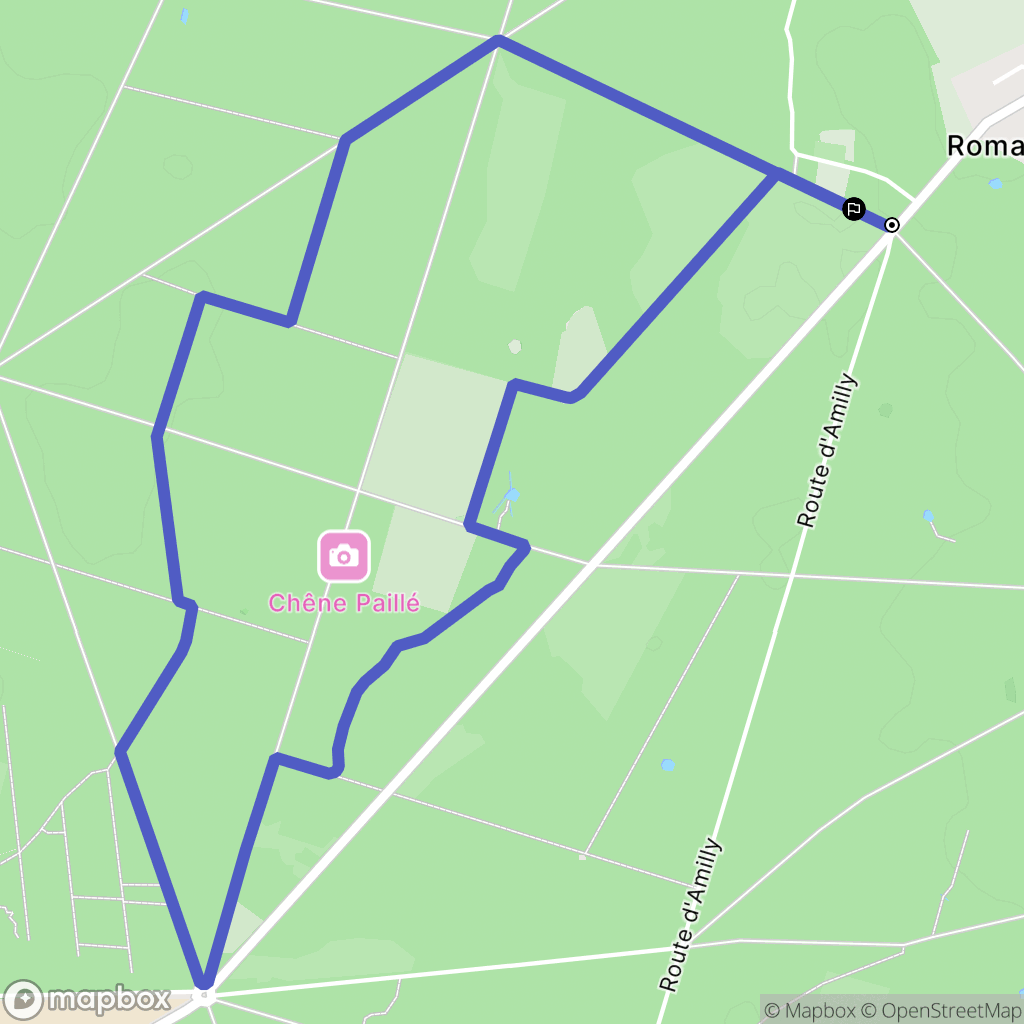 Paucourt : carte du parcours de randonnée - France