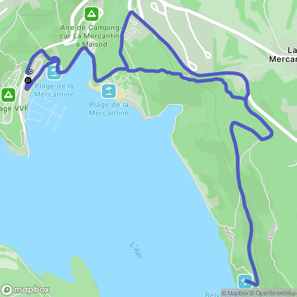 Maisod : carte du parcours de randonnée - France