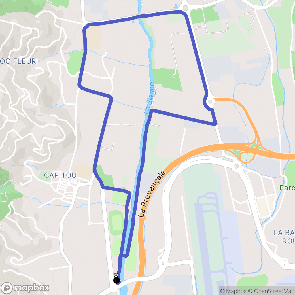 Mandelieu-la-Napoule : carte du parcours de randonnée - France