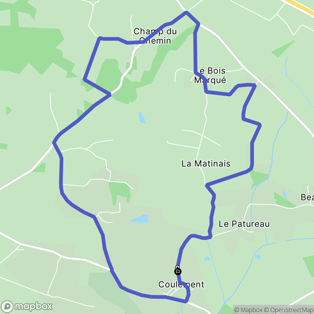 Missillac : carte du parcours de randonnée - France