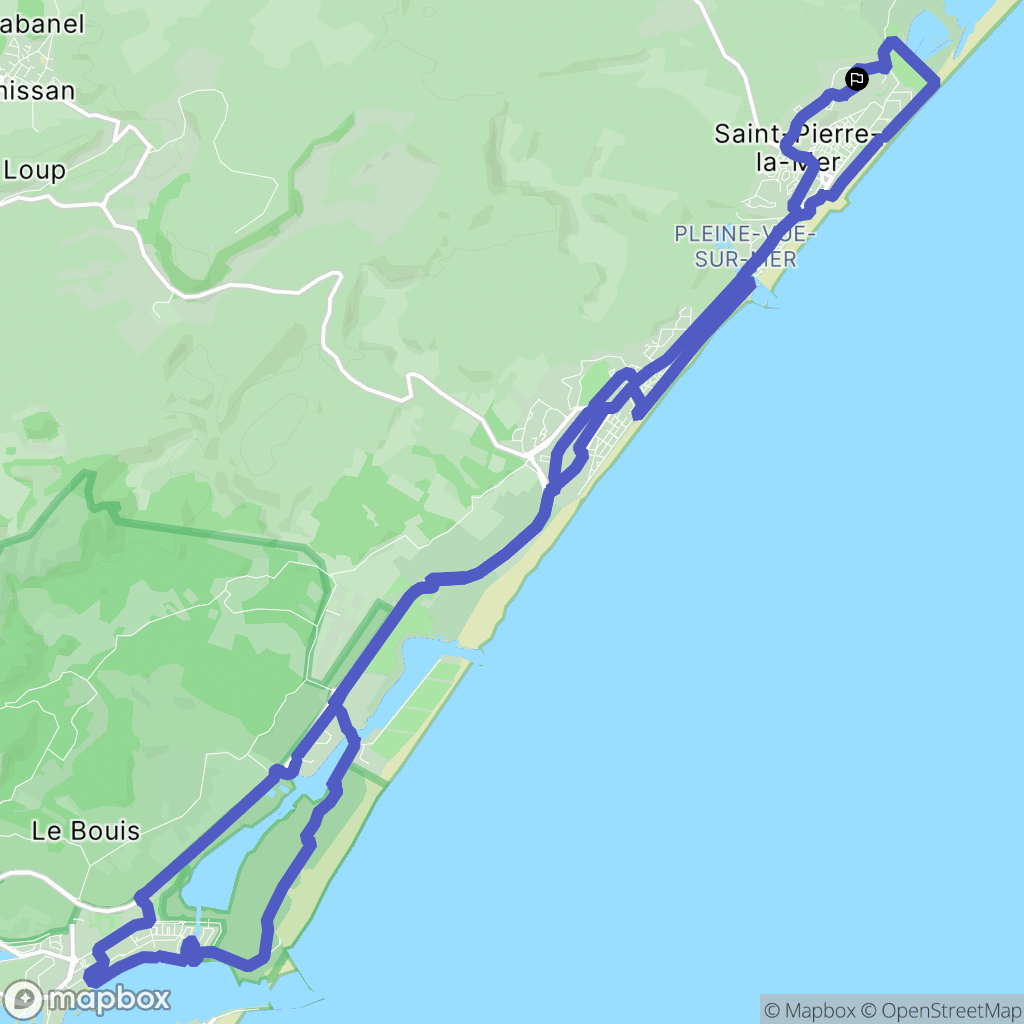 Fleury : carte du parcours de randonnée - France