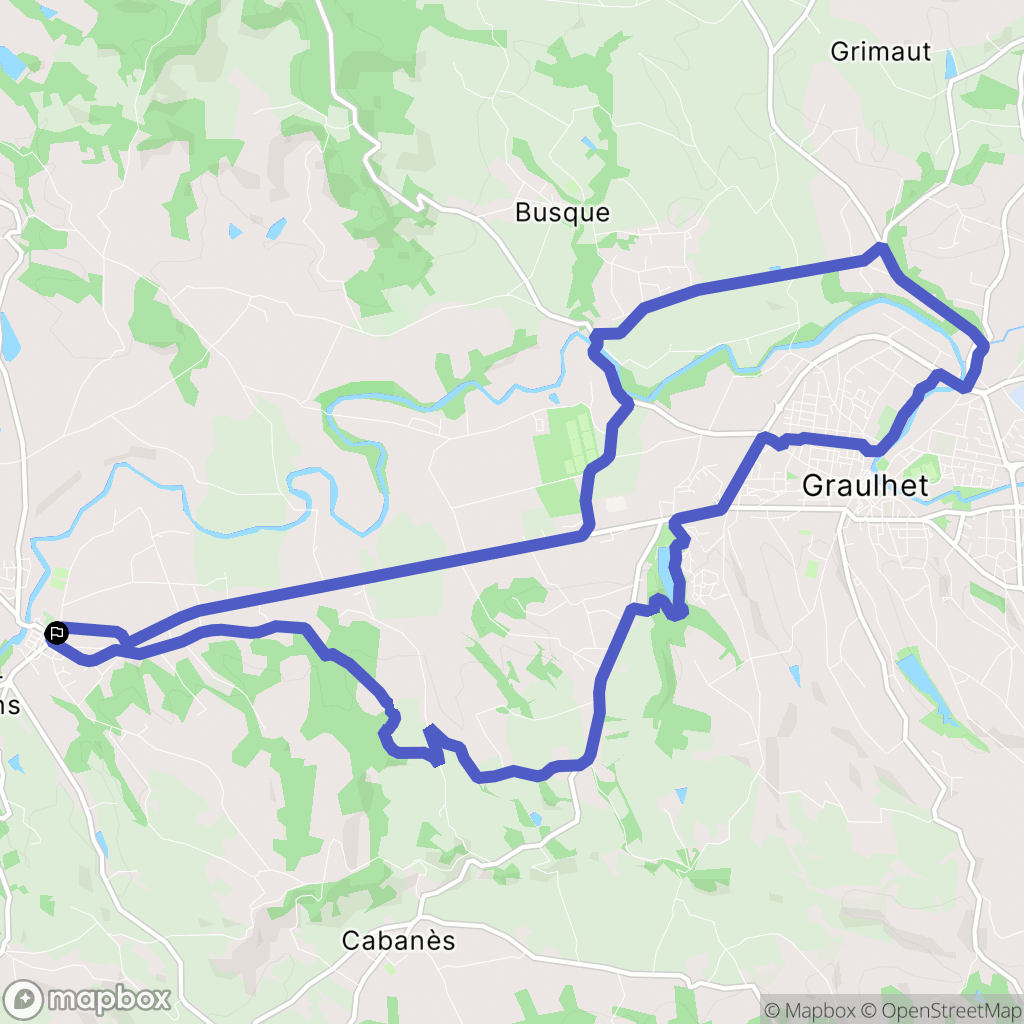 Briatexte : carte du parcours de randonnée - France