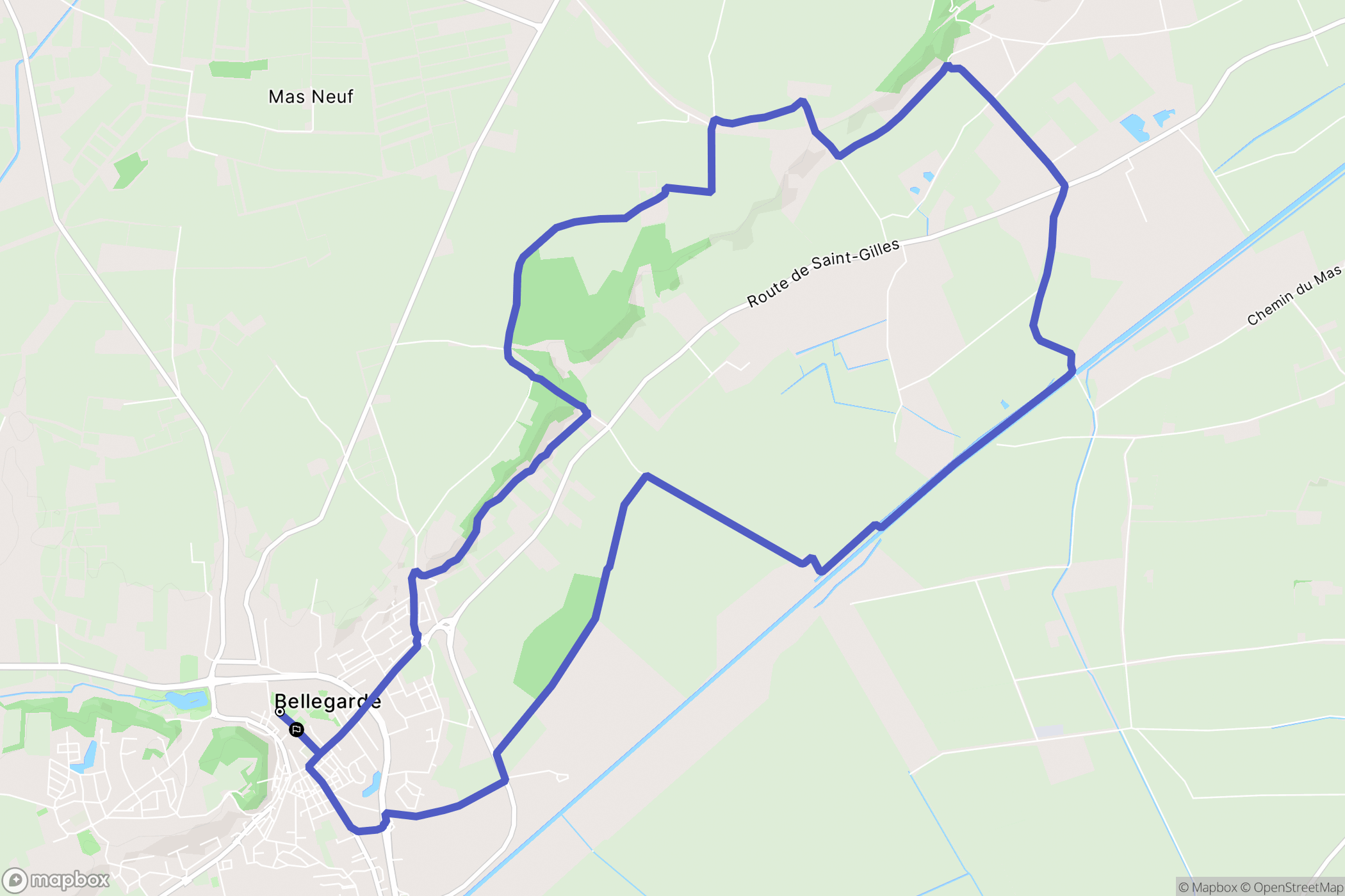 Bellegarde : carte du parcours de randonnée - France