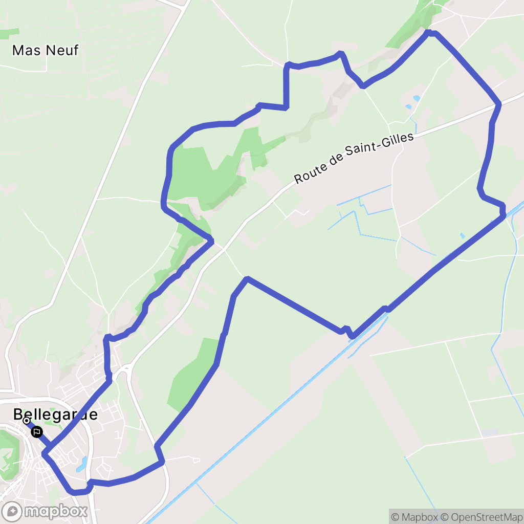 Bellegarde : carte du parcours de randonnée - France