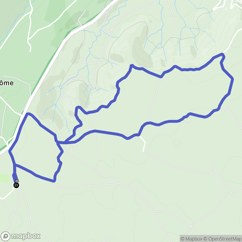 Lablachère : carte du parcours de randonnée - France