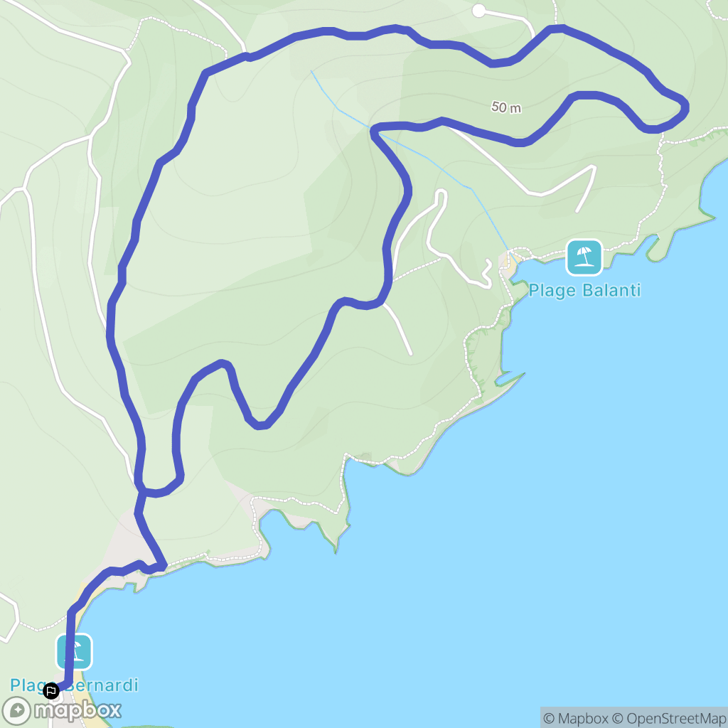 Port-Vendres : carte du parcours de randonnée - France