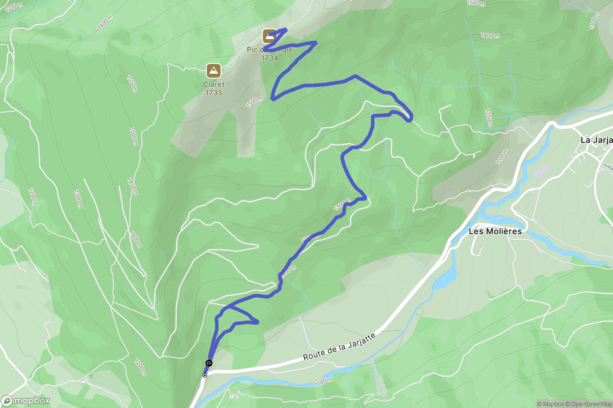 Lus-la-Croix-Haute : carte du parcours de randonnée - France