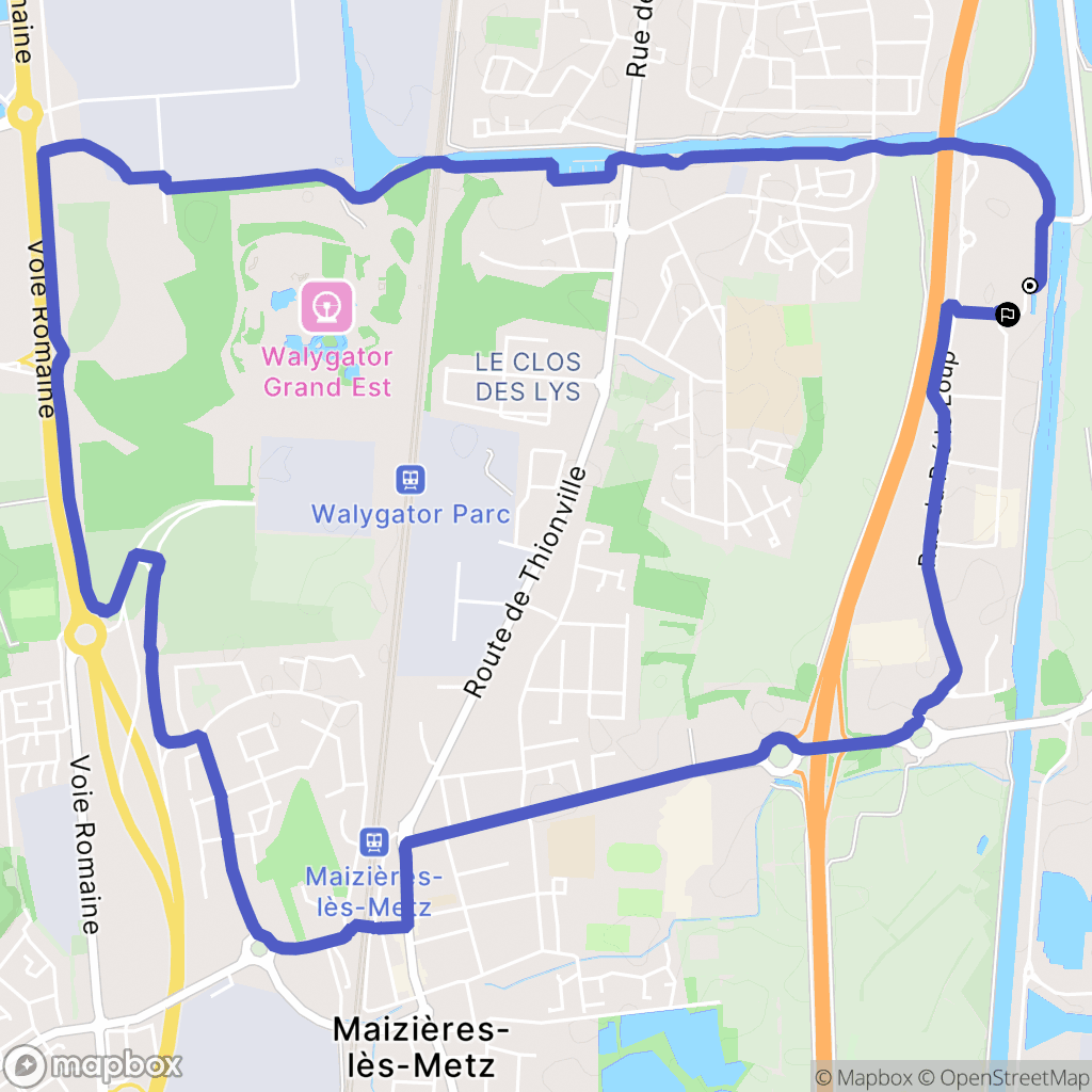 Hauconcourt : carte du parcours de randonnée - France