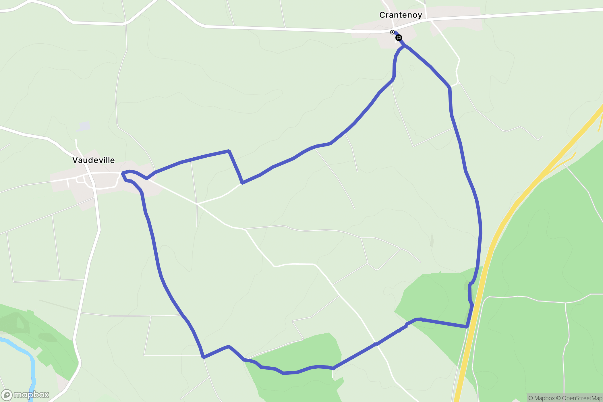 Crantenoy : carte du parcours de randonnée - France