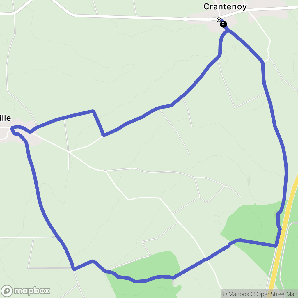 Crantenoy : carte du parcours de randonnée - France