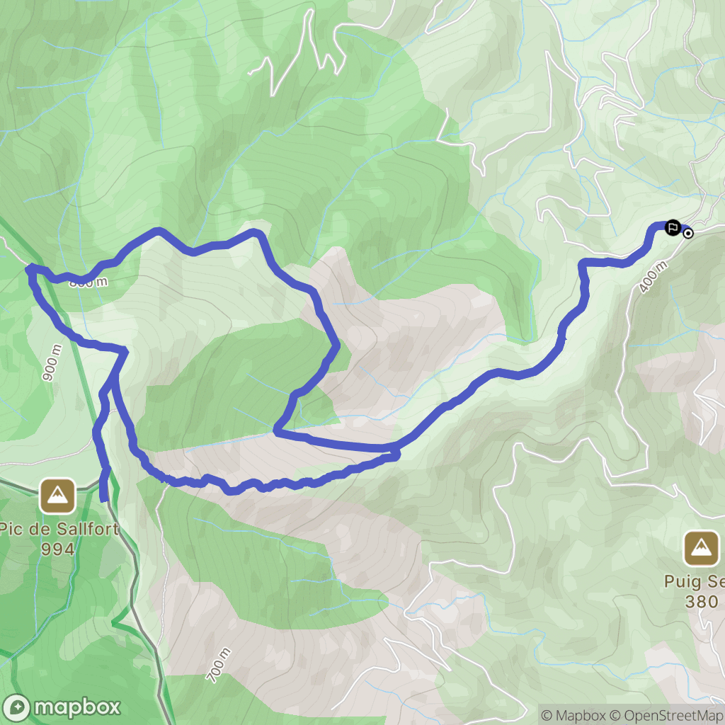 Banyuls-sur-Mer : carte du parcours de randonnée - France