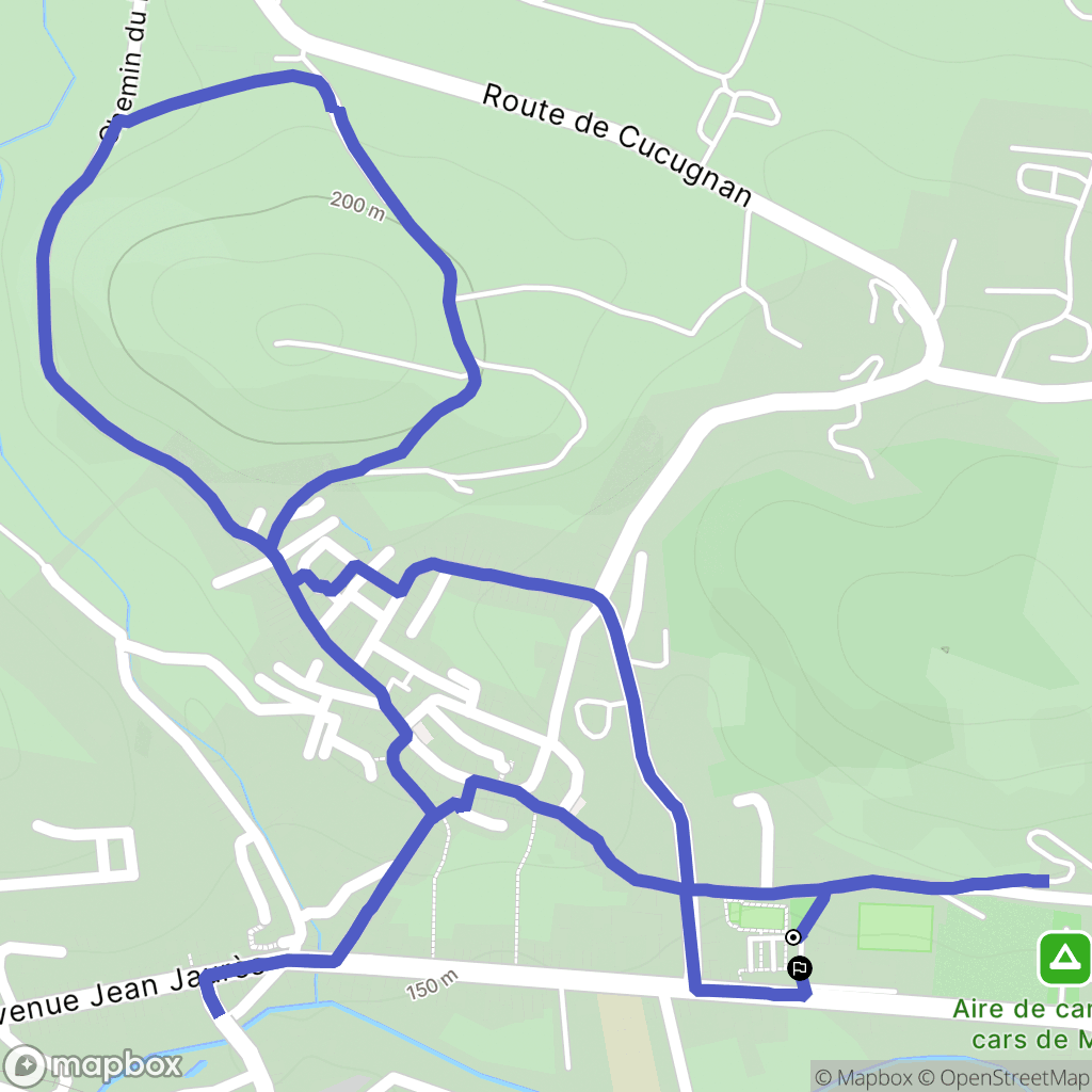 Maury : carte du parcours de randonnée - France